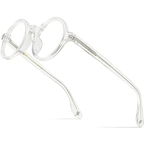 HEPIDEM Vintage Round Optical Glasses Frame 46mm (Clear) | Full Rim Acetate thumbnail 1