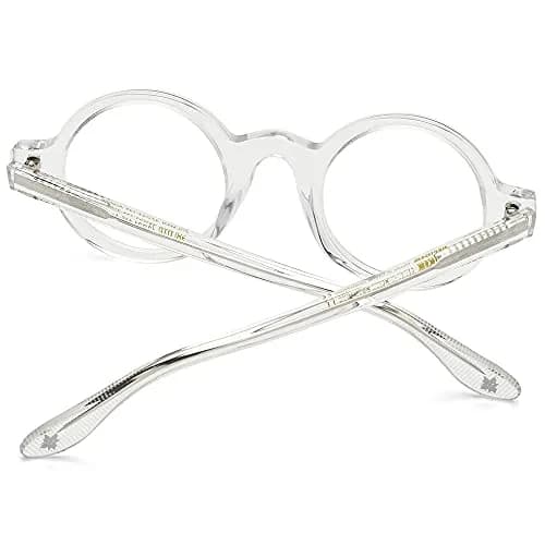 HEPIDEM Vintage Round Optical Glasses Frame 46mm (Clear) | Full Rim Acetate thumbnail 6