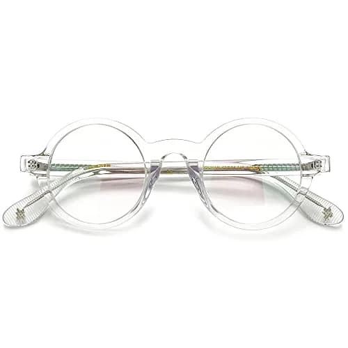 HEPIDEM Vintage Round Optical Glasses Frame 46mm (Clear) | Full Rim Acetate thumbnail 4