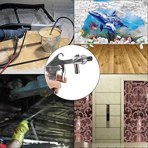 Wogoboo Sand Blaster Kit with 6mm Steel Nozzle & 4 Ceramic Nozzles | 135x150mm Siphon Feed Gun for Rust Removal & Surface Polishing thumbnail 7
