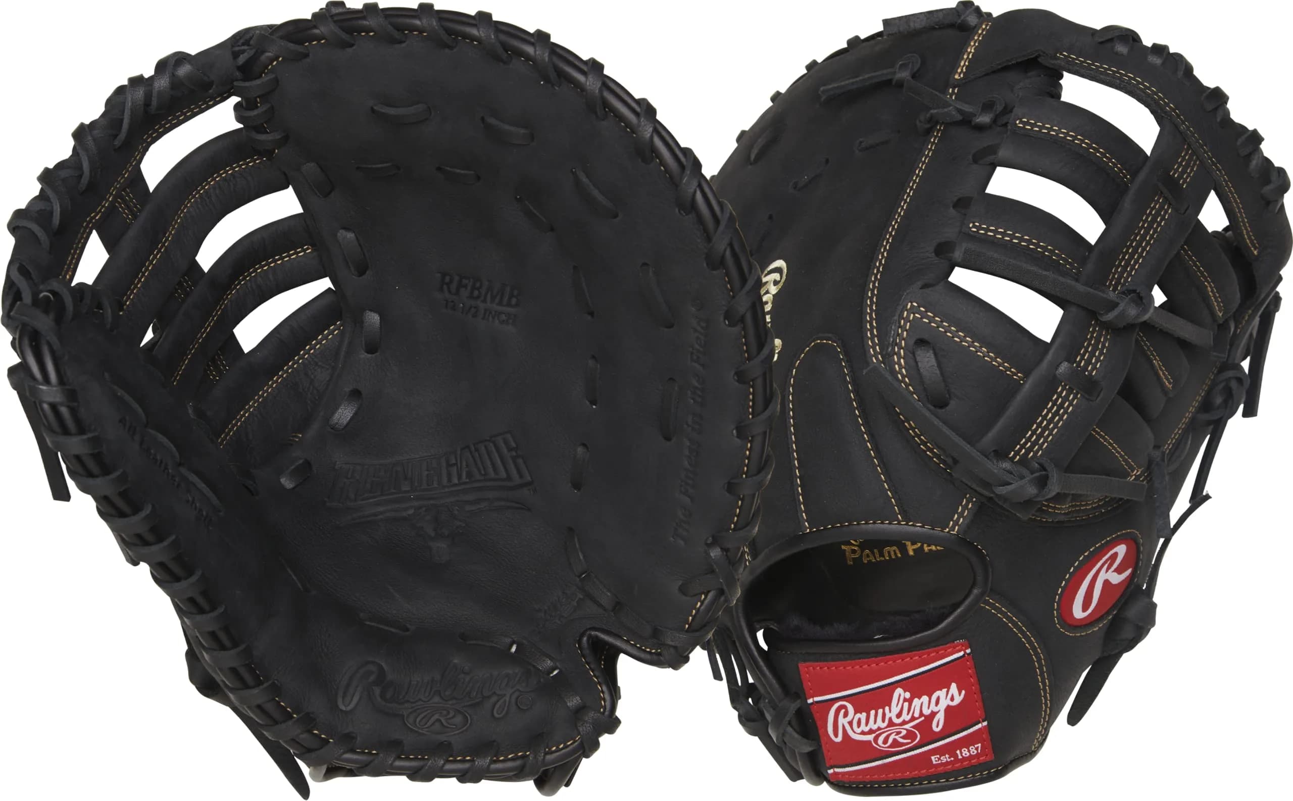 Rawlings Renegade 12.5" First Base Glove | Left Hand Throw | 320.3 g (0.7 lb) | Game-Ready