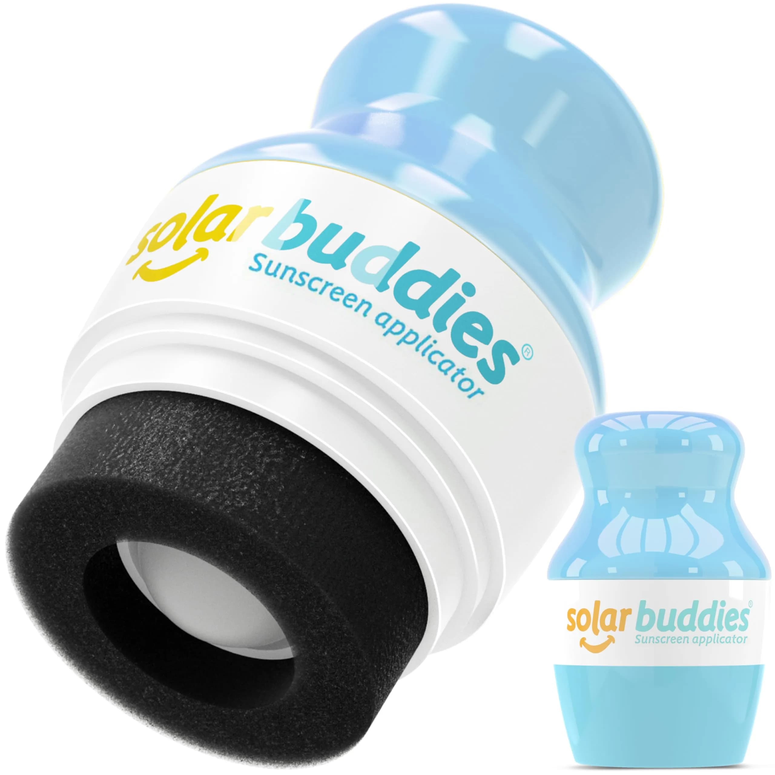 Solar Buddies Refillable Sunscreen Applicator — Full Blue — 100ml (3.4 Fl Oz) | Mess-Free Roll-On for All Skin Types