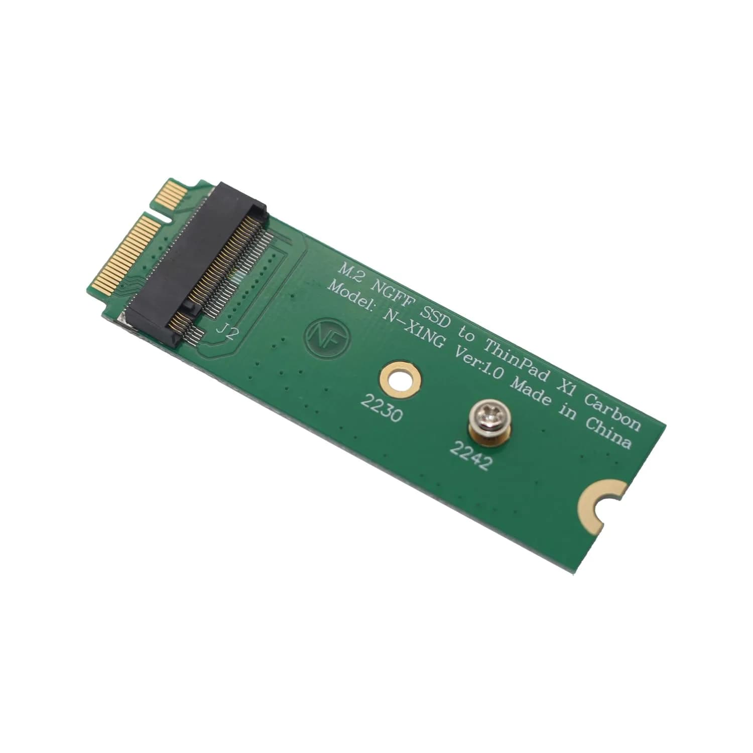 Mustpoint M.2 NGFF SATA SSD to 2013 X1 Carbon Ultrabook Adapter Converter Card, 2230/2242 Sizes | For Lenovo X1 Carbon Ultrabook - main product image