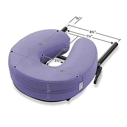 Saloniture Adjustable Massage Table Face Cradle and Pillow 3" Foam - Lavender | Fits Most Standard Portable Massage Tables thumbnail 6