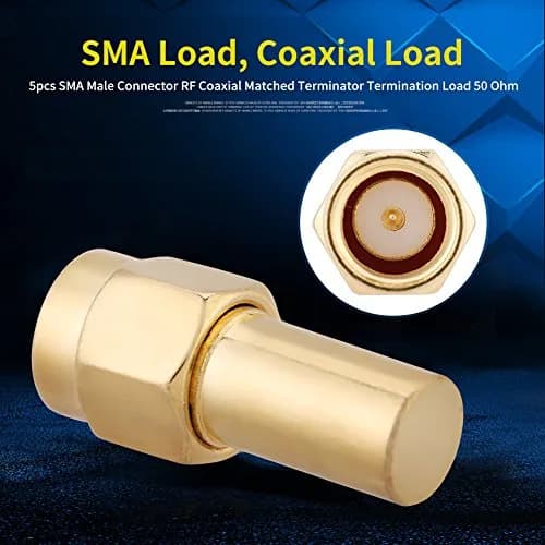 Hilitand SMA Male Coaxial Terminator 50 Ohm 2W Gold Plated | 5pcs Pack thumbnail 7
