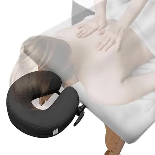 Saloniture Adjustable Massage Table Face Cradle and Pillow 3" Foam - Black | Universal Fit for Portable Tables thumbnail 5