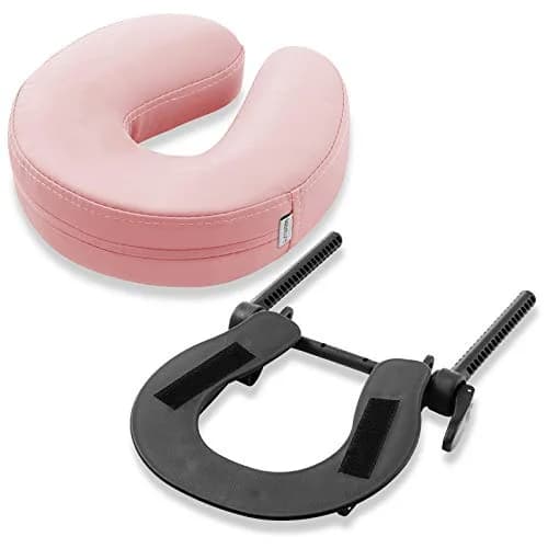 Saloniture Adjustable Massage Table Face Cradle and Pillow 3" Foam - Pink | Universal Fit for Portable Tables thumbnail 1
