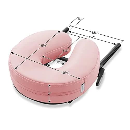 Saloniture Adjustable Massage Table Face Cradle and Pillow 3" Foam - Pink | Universal Fit for Portable Tables thumbnail 6