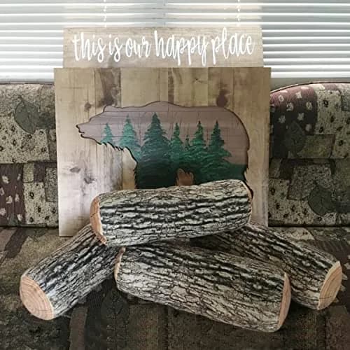 HYSEAS Decorative Round Throw Pillow, 3D Digital Print Comfortable Funny Cute Wood Log Pillow Cylinder Floor Cushion for Home, Couch, Sofa, Bedroom, Living Room Decor, Trunk thumbnail 4