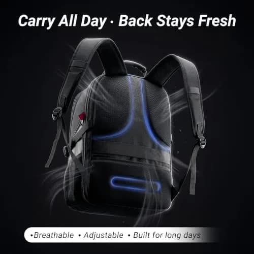 YOREPEK Large Laptop Backpack for Men, Heavy Duty Travel Backpack 43.2 cm (17 Inch) | TSA Approved Carry-On thumbnail 8