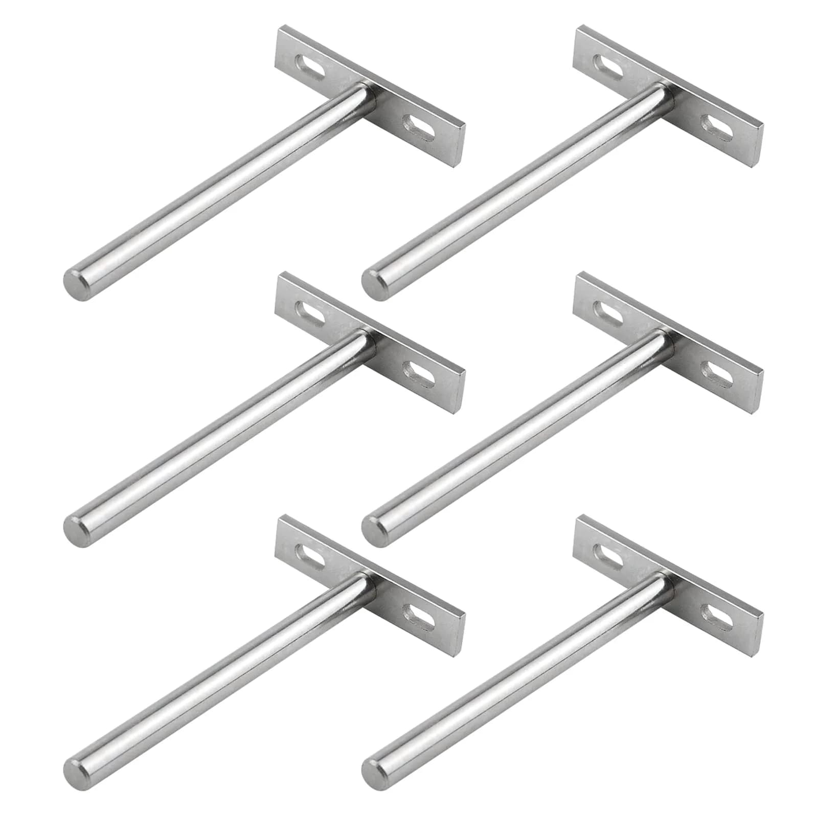 Antrader 3 Inch Floating Shelf Brackets Set of 4 | Heavy Duty Cold Rolled Steel for DIY Projects — Silver / 5 Inch