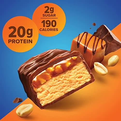 Pure Protein Chocolate Peanut Caramel Protein Bars 12 Ct | 20g Protein, 3g Sugar, Gluten-Free thumbnail 4