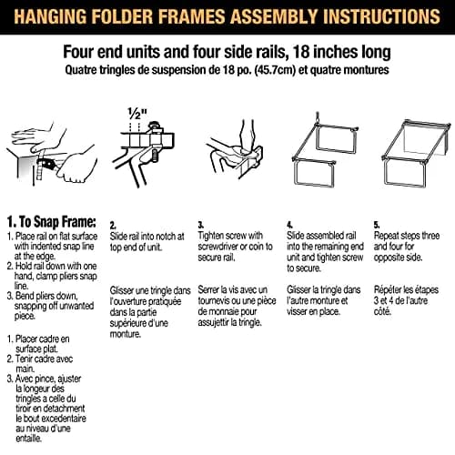 Officemate Adjustable Hanging File Frame for Letter Size 24″–27″ | Heavy-Duty Steel Drawer Organizer thumbnail 5
