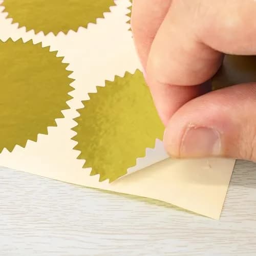 MaxMark 1.75" Self Adhesive Glossy Gold Seal Labels for Certificates, Library, Notary Embossing Seals | 100 Count thumbnail 4