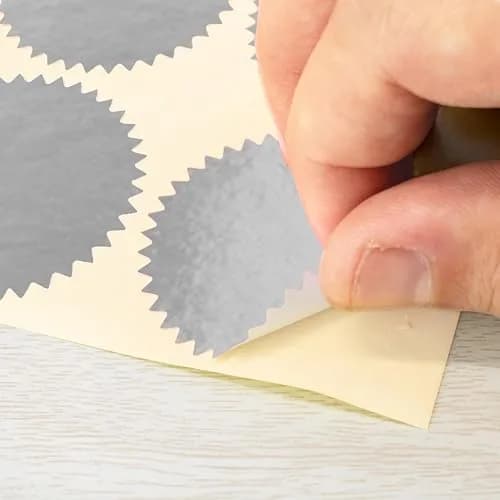 MaxMark 2" Self Adhesive Glossy Silver Seal Labels for Certificates, Library, Notary Embossing Seals | 100 Count thumbnail 4