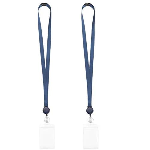 YOUOWO Retractable Badge Reel with Lanyard and Vertical ID Badge Holder 25 inch (63.5 cm) | Pack of 2 thumbnail 5