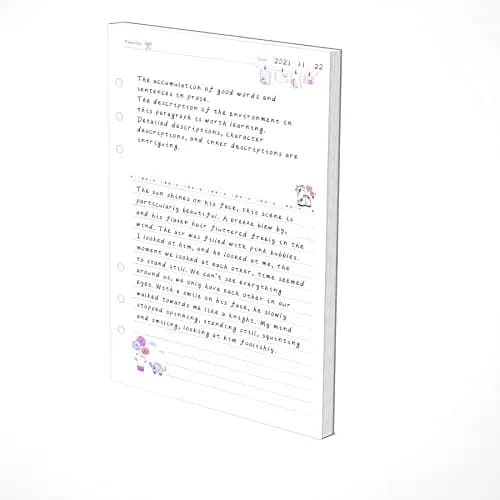 Rancco A6 Planner Inserts Lined Paper, Colorful 90 Page 6-Ring Memo Refill, Double-sided, 6.9x3.7" | Refillable Planner Paper for Office & School thumbnail 8
