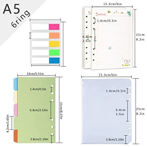 Rancco A5 Planner Inserts To-Do List 90 Pages (21cm x 14.8cm / 5.5×8.3") | Colorful Paper Refills for 6-Ring Binders thumbnail 7