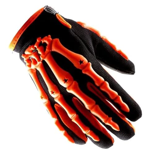 1Storm Youth Motocross Gloves Orange L (3.1 inch Palm Width) | Tough Finger and Knuckles Protection thumbnail 1