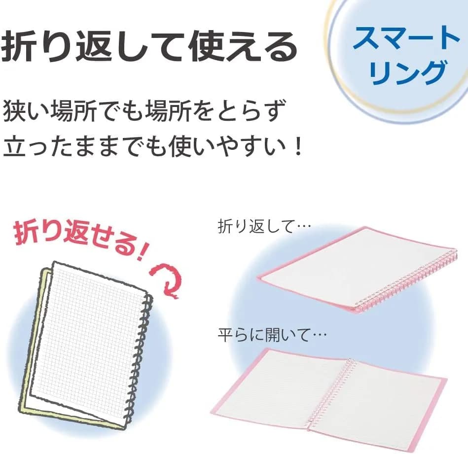 Kokuyo Campus Smart Ring Binder B5 Clear 26 Holes 60 Sheets | Japan Import thumbnail 4