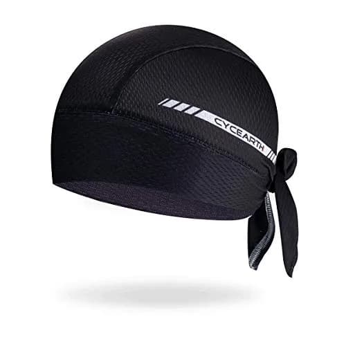 CYCEARTH Cycling Headscarf Dew Rag Black | Moisture Wicking Polyester for Sports & Outdoor Activities thumbnail 1