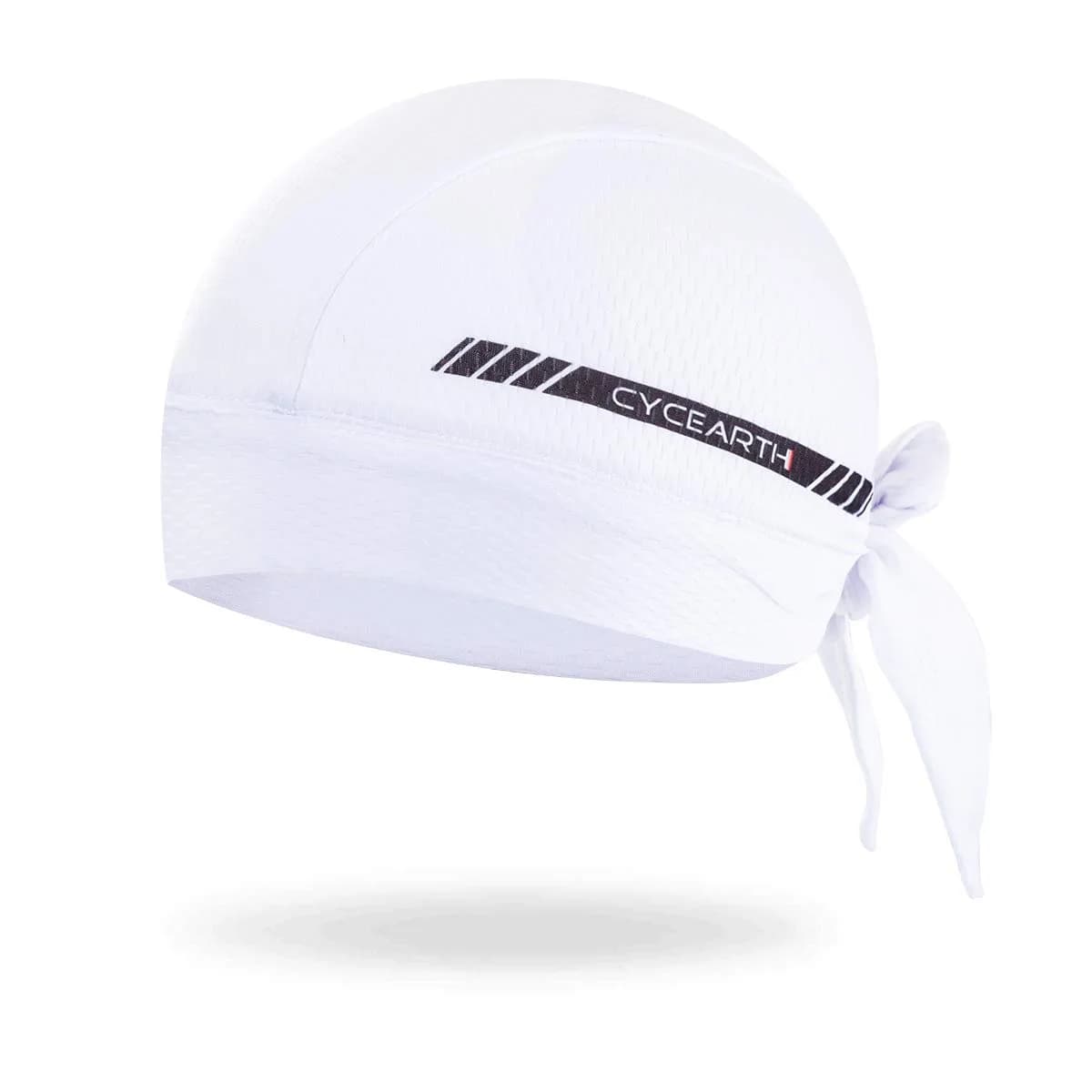 CYCEARTH White Cycling Headscarf Dew Rag for Men | 100% Polyester