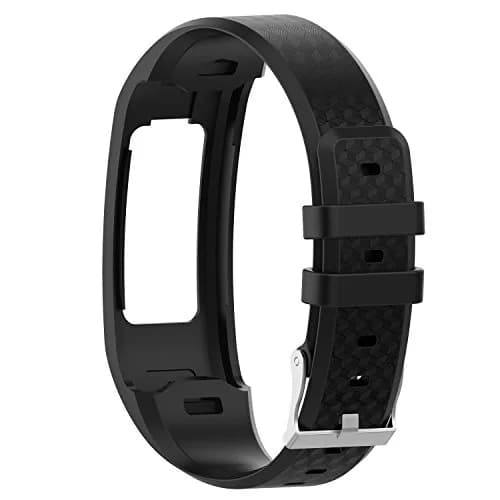QGHXO Replacement Band for Garmin Vivofit 1/2 Activity Tracker - Black Silicone, Adjustable Size | Sports Theme thumbnail 5