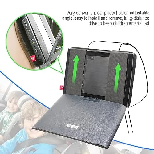 Qenker Portable Video Disc Player Headrest Mount Holder 7-12 inch | Swivel & Flip Car Back Seat thumbnail 4