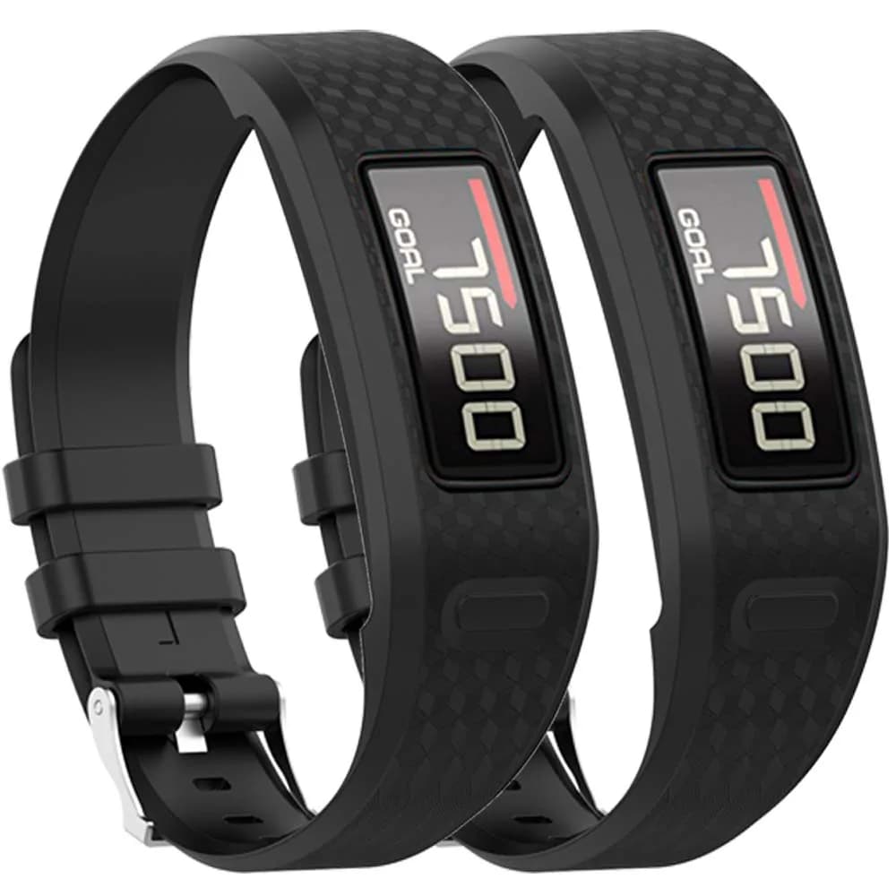QGHXO 10PCS Replacement Bands for Garmin Vivofit 1/2 Activity Tracker - Small Size, Black Silicone — Z: 2PCS Black / Large