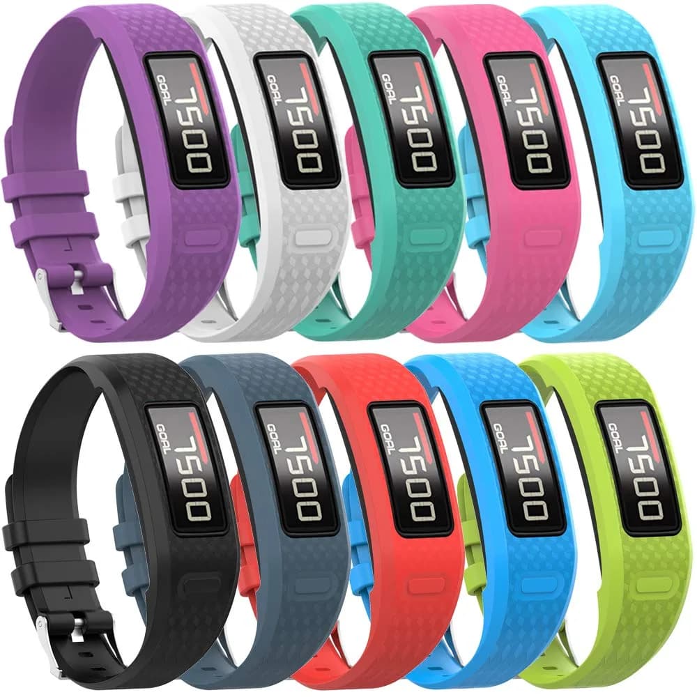 QGHXO Watch Band for Garmin Vivofit 1 / Vivofit 2 | Soft Silicone Replacement Strap, Small & Large, Multicolor