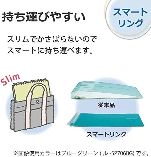 Kokuyo Campus Smart Ring Binder B5 Light Blue 27cm (10.6in) | Slim, Refillable Notebook for Students & Office thumbnail 3