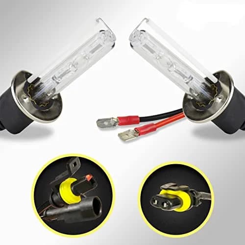 Innovited HID Xenon H1 6000K Diamond White Replacement Bulbs (Pair, 12V 55W) | Brighter Than Halogen thumbnail 1