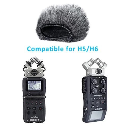 YOUSHARES Furry Outdoor Windscreen Muff for Zoom H5, H6 Recorders | Reduces Wind Noise for Clearer Audio thumbnail 2