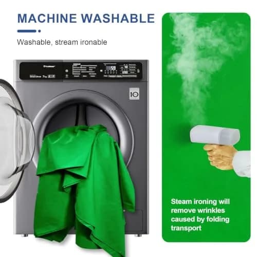 EMART 10x12ft (3m x 3.6m) Green Screen Backdrop | Professional Chroma Key Fabric for Studio & Video thumbnail 3