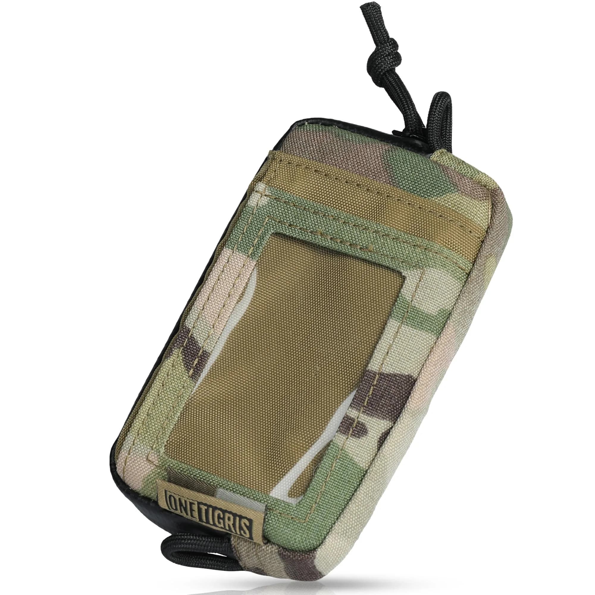ONETIGRIS Tactical Front Pocket Wallet Camo Color | Durable Nylon Zippered Coin Pouch with ID Window - main product image