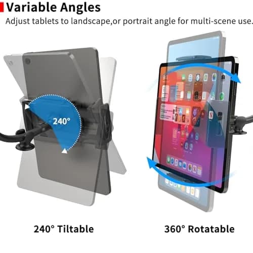 APPS2Car Tablet Car Mount Holder for iPad Truck Holder Long Arm Extension | 13-Inch Flexible Gooseneck thumbnail 7