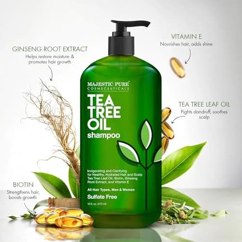 Majestic Pure Tea Tree Shampoo 473ml (16 Fl Oz) | For Dry Itchy Scalp & Hair Health thumbnail 2
