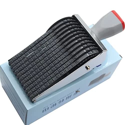 ZENG 11-Digit Adjustable Alphabet Number Stamp, A-Z Alphabet Stamp | 60x4.5mm Imprint, Multicolor thumbnail 10
