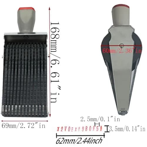 ZENG 13-Digit Adjustable Rubber Stamp | Metal, Rubber, Plastic Construction thumbnail 2