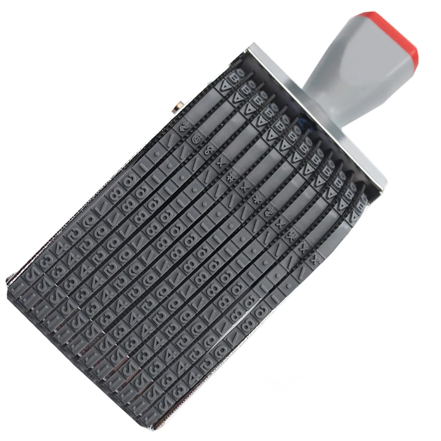 ZENG 11-Digit Adjustable Alphabet Number Stamp, A-Z Alphabet Stamp | 60x4.5mm Imprint, Multicolor — 6x6.9x16.8cm