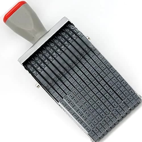 ZENG Adjustable Alphabet Number Roller Stamp with Symbols | 60x4.5mm Imprint, Multi-Surface Compatible thumbnail 9
