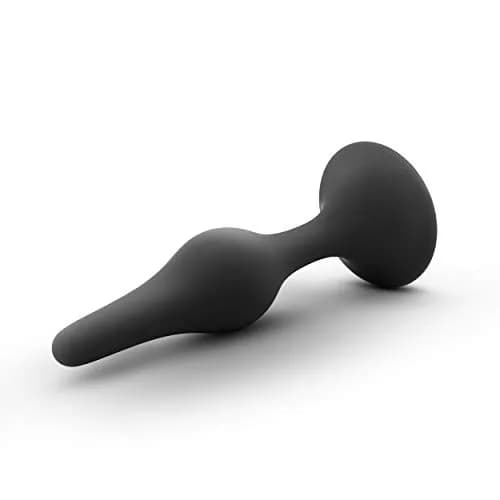 Blush Luxe Beginner Silicone Butt Plug - 3.25" Small Size Anal Plug - Soft, Tapered Heads - Satin Smooth Anal Trainer- Suction Cup Base - Pleasurable Adult Sex Toy for Women Men & Couples - Black thumbnail 6