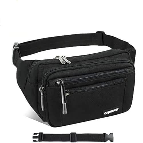 Oxpecker Waist Pack Bag with Extended Band, 22.86cm x 6.99cm x 12.99cm (9 x 2.75 x 5.12 inches) | 5 Pockets, Water-Resistant Nylon thumbnail 1