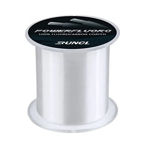 RUNCL PowerFluoro Fishing Line 25LB | Virtually Invisible, Faster Sinking, Low Stretch, Abrasion Resistance (300Yds) thumbnail 1