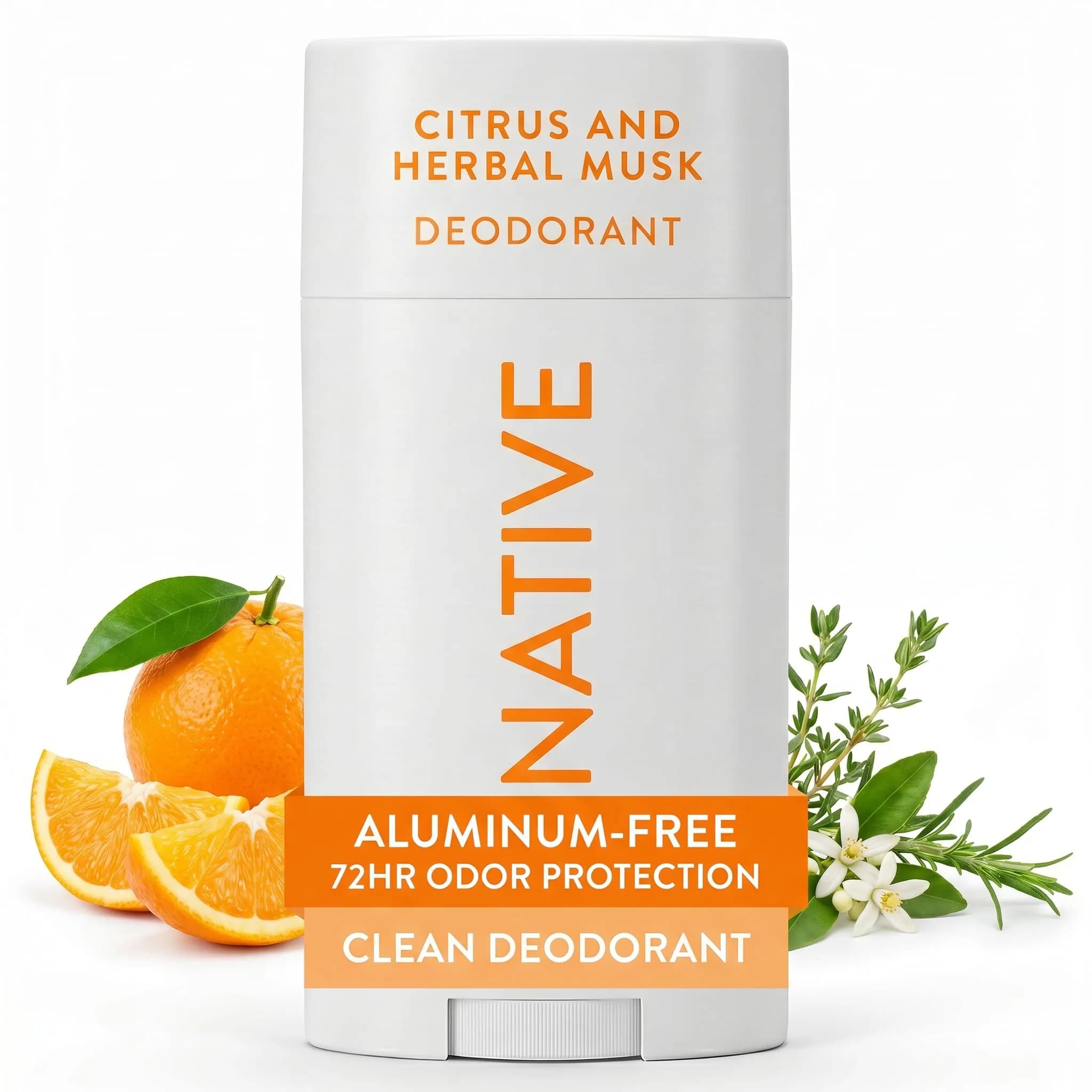 Native Natural Deodorant Citrus & Herbal Musk 2.65oz (75g) | 72-Hour Odor Control - main product image