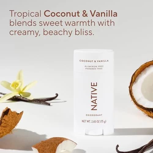 Native Coconut & Vanilla Deodorant Stick 75g (2.65oz) | 72-Hour Odor Control thumbnail 4