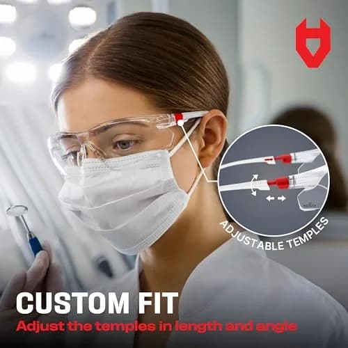 NoCry Clear Safety Glasses with Anti-Fog & UV Protection | ANSI Z87.1 Rated thumbnail 6