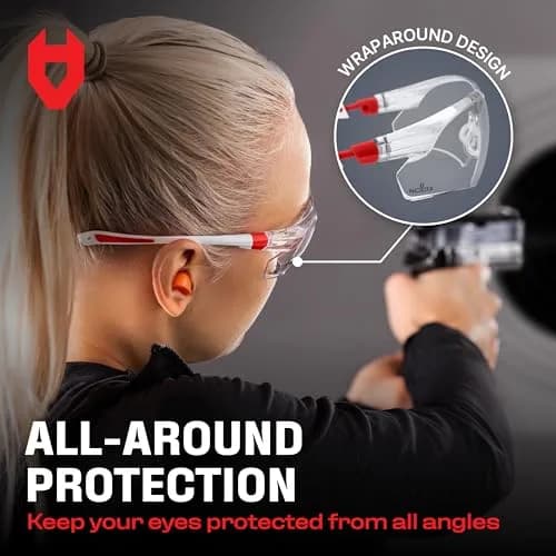 NoCry Clear Safety Glasses with Anti-Fog & UV Protection | ANSI Z87.1 Rated thumbnail 7