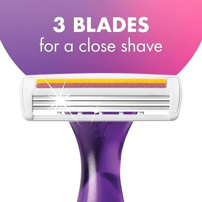 BIC Soleil 3 Disposable Razor for Women, 10 Count | 3-Blade Close Shave, Lavender Scented, Vitamin E Strip thumbnail 10