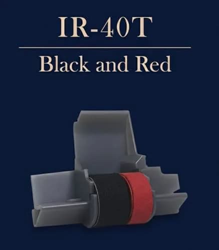 Swartz Ink IR-40T Black and Red Ink Roller 3-Pack | Compatible with Canon, Casio, Sharp, Citizen Printing Calculators thumbnail 2